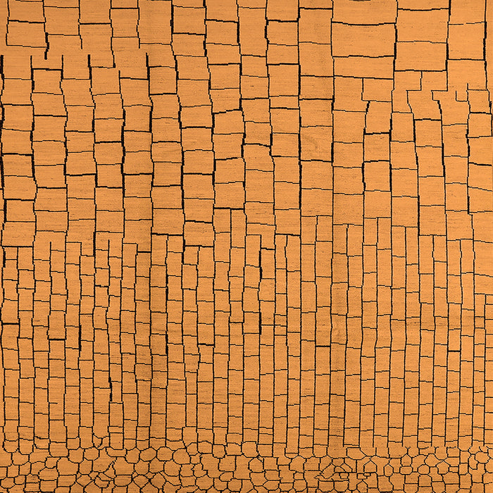 Square Solid Orange Modern Rug, urb1176org