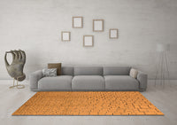 Machine Washable Solid Orange Modern Rug, wshurb1176org