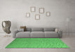 Machine Washable Solid Emerald Green Modern Area Rugs in a Living Room,, wshurb1176emgrn