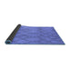 Sideview of Solid Blue Modern Rug, urb1177blu