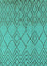 Machine Washable Solid Turquoise Modern Area Rugs, wshurb1177turq