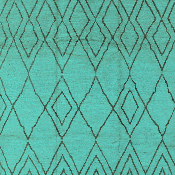 Machine Washable Solid Turquoise Modern Area Rugs, wshurb1177turq