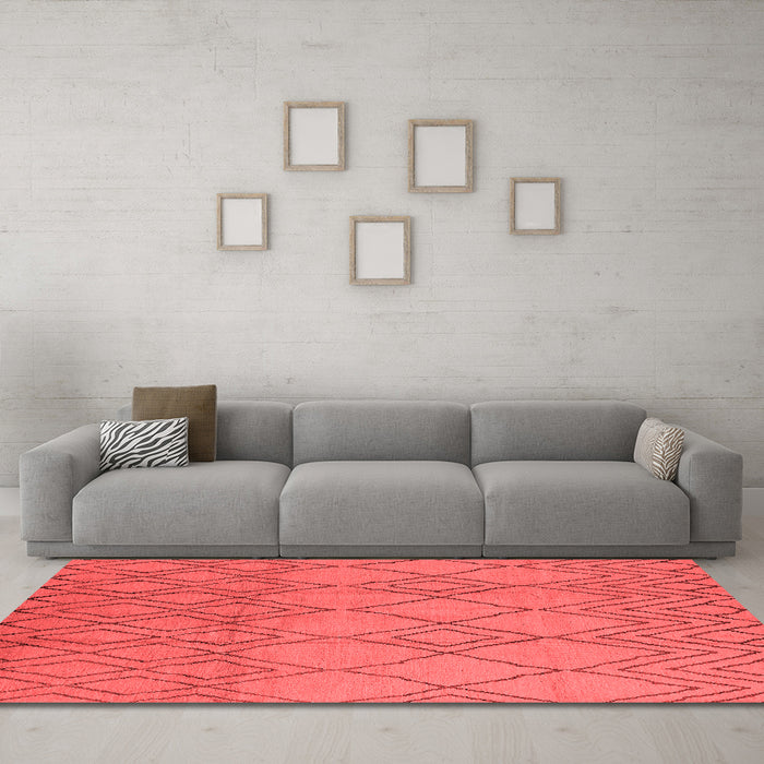 Modern Red Washable Rugs