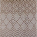 Square Mid-Century Modern Dark Almond Brown Solid Rug, urb1177