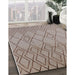 Machine Washable Industrial Modern Dark Almond Brown Rug in a Family Room, wshurb1177