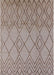 Mid-Century Modern Dark Almond Brown Solid Rug, urb1177