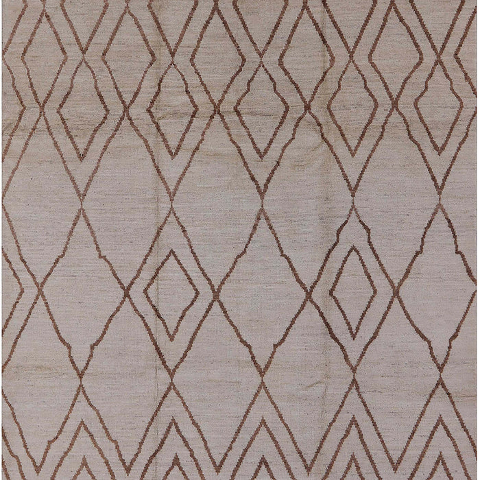 Mid-Century Modern Dark Almond Brown Solid Rug, urb1177