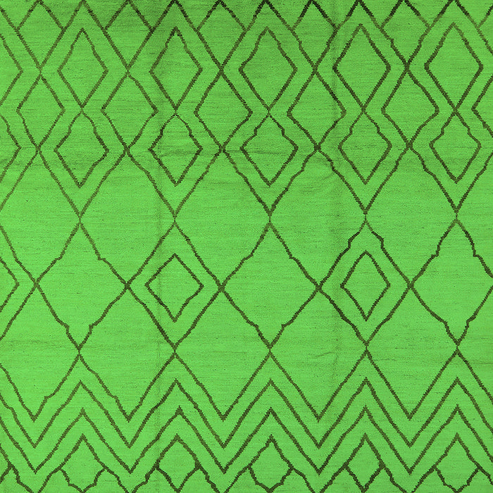 Square Solid Green Modern Rug, urb1177grn