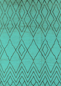 Solid Turquoise Modern Rug, urb1177turq