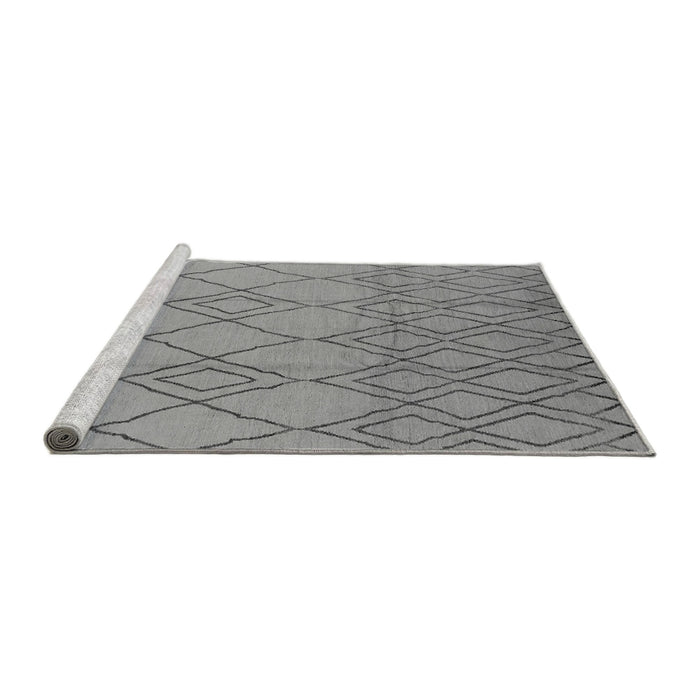 Sideview of Machine Washable Solid Gray Modern Rug, wshurb1177gry