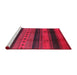 Sideview of Machine Washable Industrial Modern Bright Maroon Red Rug, wshurb1178