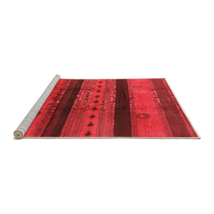 Sideview of Machine Washable Solid Orange Modern Area Rugs, wshurb1178org