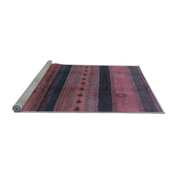 Sideview of Machine Washable Solid Light Blue Modern Rug, wshurb1178lblu