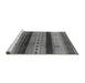 Sideview of Machine Washable Solid Gray Modern Rug, wshurb1178gry