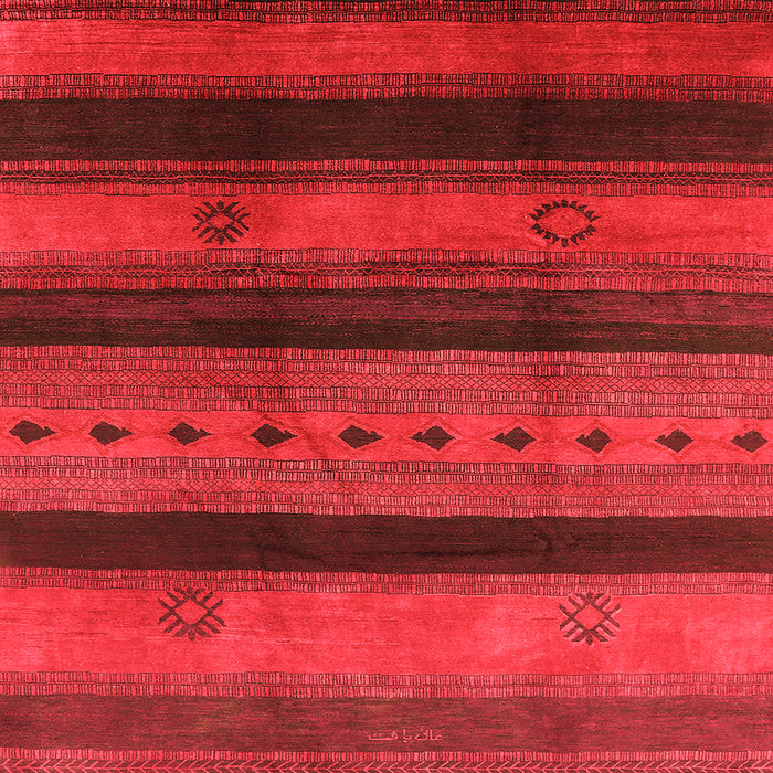 Square Solid Orange Modern Rug, urb1178org