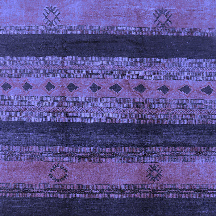 Machine Washable Solid Blue Modern Rug, wshurb1178blu