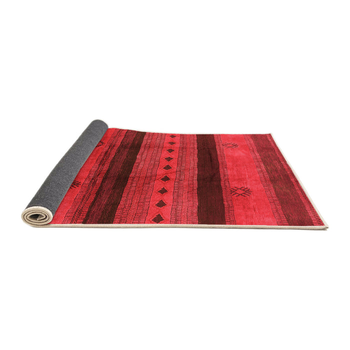 Sideview of Solid Orange Modern Rug, urb1178org