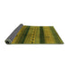 Sideview of Solid Green Modern Rug, urb1178grn