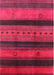 Machine Washable Industrial Modern Bright Maroon Red Rug, wshurb1178