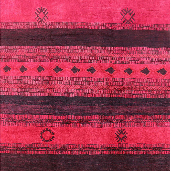 Machine Washable Industrial Modern Bright Maroon Red Rug, wshurb1178