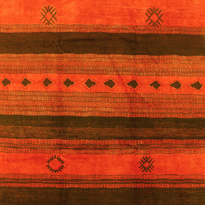 Machine Washable Solid Yellow Modern Rug, wshurb1178yw