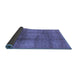 Sideview of Solid Blue Modern Rug, urb1179blu