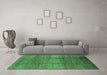 Machine Washable Solid Emerald Green Modern Area Rugs in a Living Room,, wshurb1179emgrn