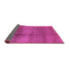 Sideview of Solid Pink Modern Rug, urb1179pnk