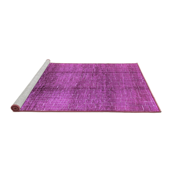 Sideview of Machine Washable Solid Purple Modern Area Rugs, wshurb1179pur