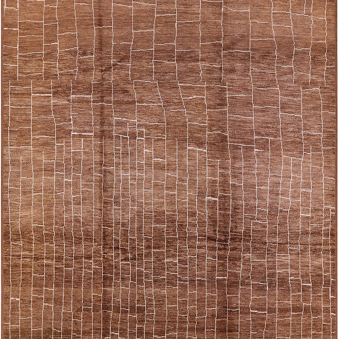 Machine Washable Industrial Modern Mahogany Brown Rug, wshurb1179