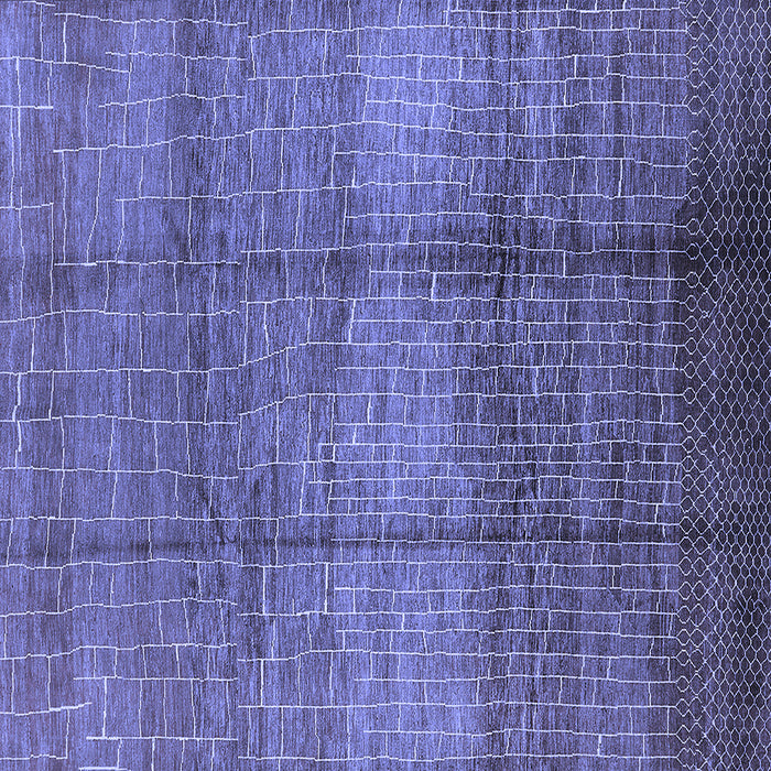 Square Machine Washable Solid Blue Modern Rug, wshurb1179blu