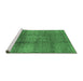 Sideview of Machine Washable Solid Emerald Green Modern Area Rugs, wshurb1179emgrn