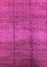 Machine Washable Solid Pink Modern Rug, wshurb1179pnk