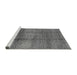 Sideview of Machine Washable Solid Gray Modern Rug, wshurb1179gry
