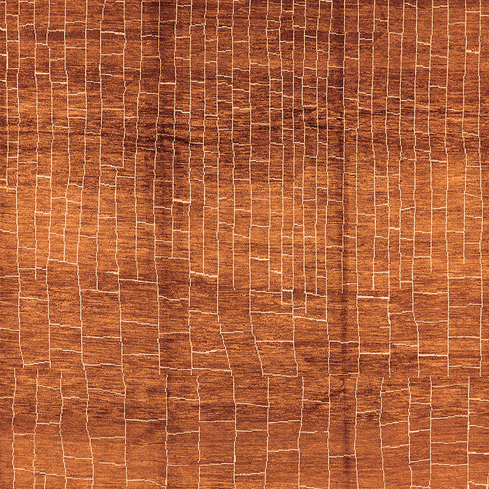 Solid Orange Modern Rug, urb1179org