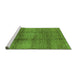 Sideview of Machine Washable Solid Green Modern Area Rugs, wshurb1179grn