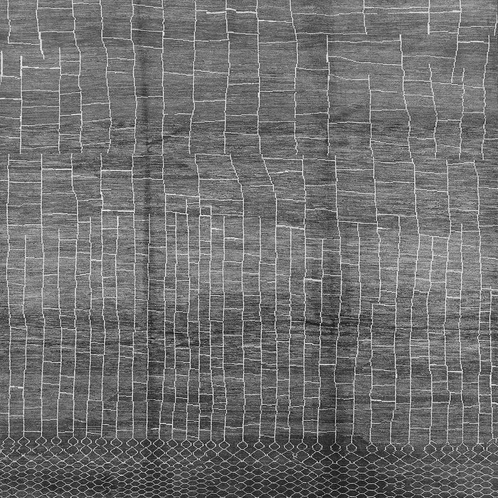 Square Machine Washable Solid Gray Modern Rug, wshurb1179gry