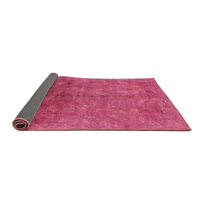 Sideview of Mid-Century Modern Hot Deep Pink Persian Rug, urb1180