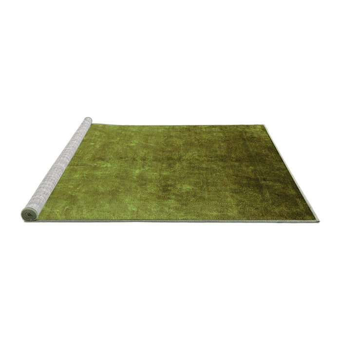 Sideview of Machine Washable Persian Green Bohemian Area Rugs, wshurb1180grn