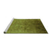 Sideview of Machine Washable Persian Green Bohemian Area Rugs, wshurb1180grn