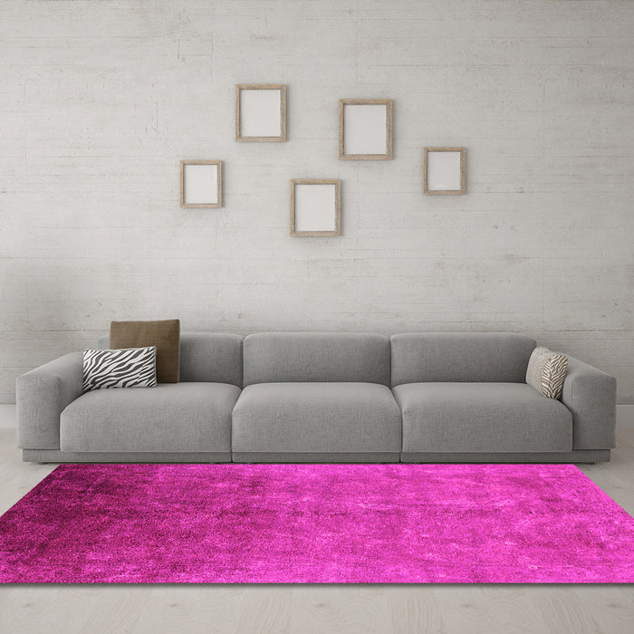 Machine Washable Persian Pink Bohemian Rug in a Living Room, wshurb1180pnk