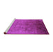 Sideview of Machine Washable Persian Purple Bohemian Area Rugs, wshurb1180pur