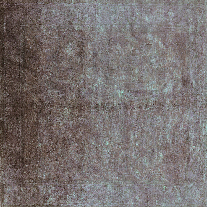 Square Machine Washable Persian Turquoise Bohemian Area Rugs, wshurb1180turq