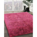 Mid-Century Modern Hot Deep Pink Persian Rug in Family Room, urb1180