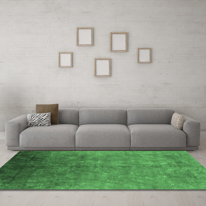 Machine Washable Persian Emerald Green Bohemian Area Rugs in a Living Room,, wshurb1180emgrn