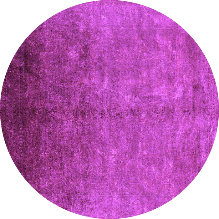 Round Persian Purple Bohemian Rug, urb1180pur