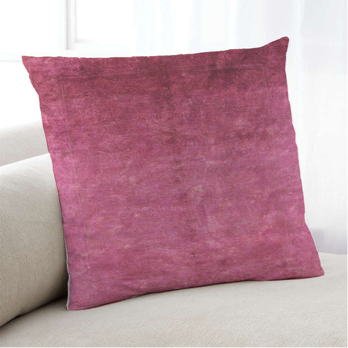 Lifestyle Image of Mid-Century Modern Urban Square Hot Deep Pink Throw Pillow, 18 inch by 18 inch, pwurb1180