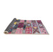 Sideview of Mid-Century Modern Silver Pink Oriental Rug, urb1181