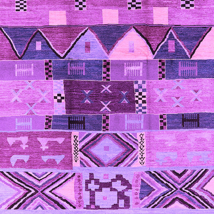 Machine Washable Oriental Purple Industrial Area Rugs, wshurb1181pur