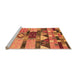 Sideview of Machine Washable Oriental Orange Industrial Area Rugs, wshurb1181org